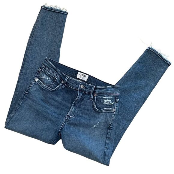 AGOLDE Sophie Distressed High Waist Cropped Skinny Jeans Women’s Size 28 - Picture 7 of 10